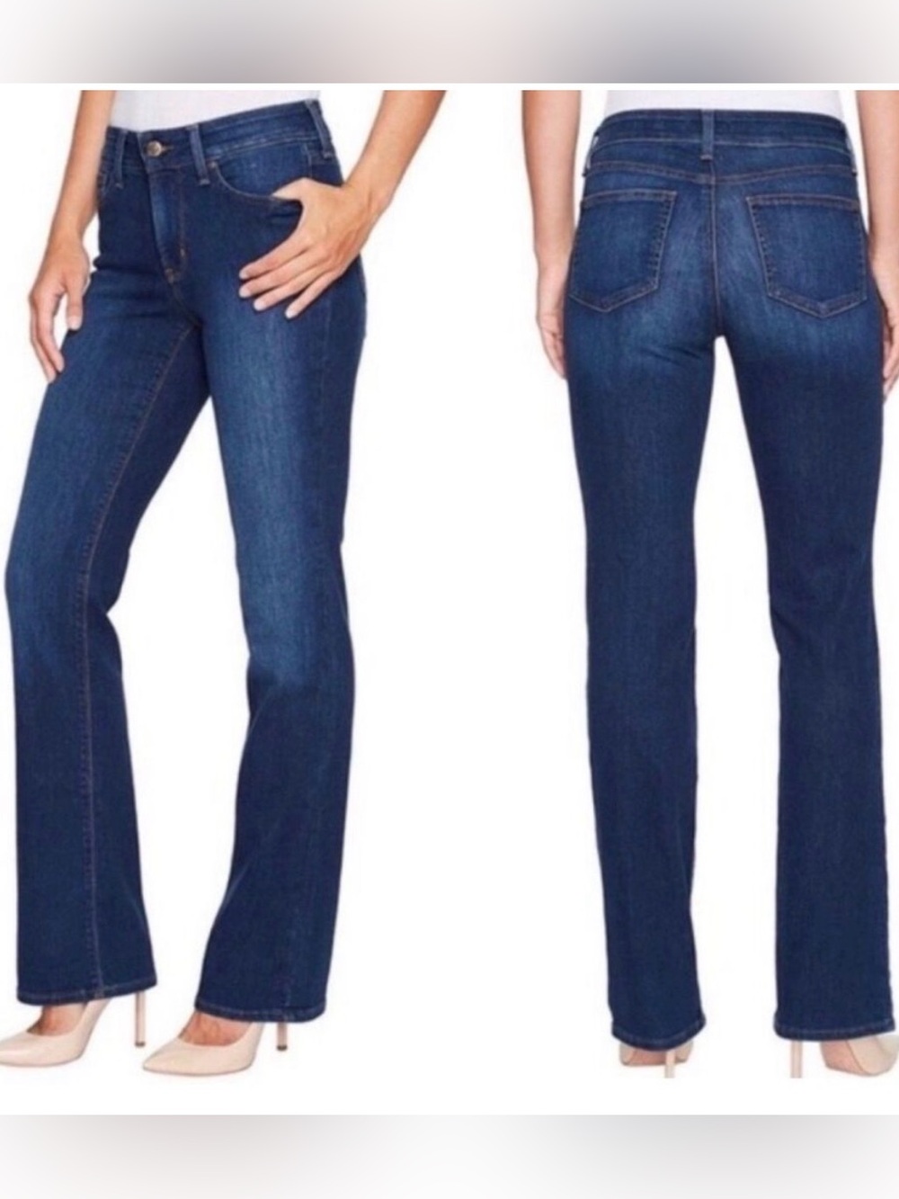 NYDJ For Chicos Lift&Tuck Bootcut Jeans 10 Classic Denim Comfort Western